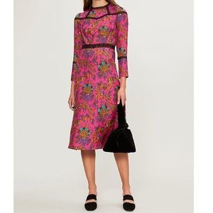 Sandro Pink Paisley Silk Dress Sz.36/ Small